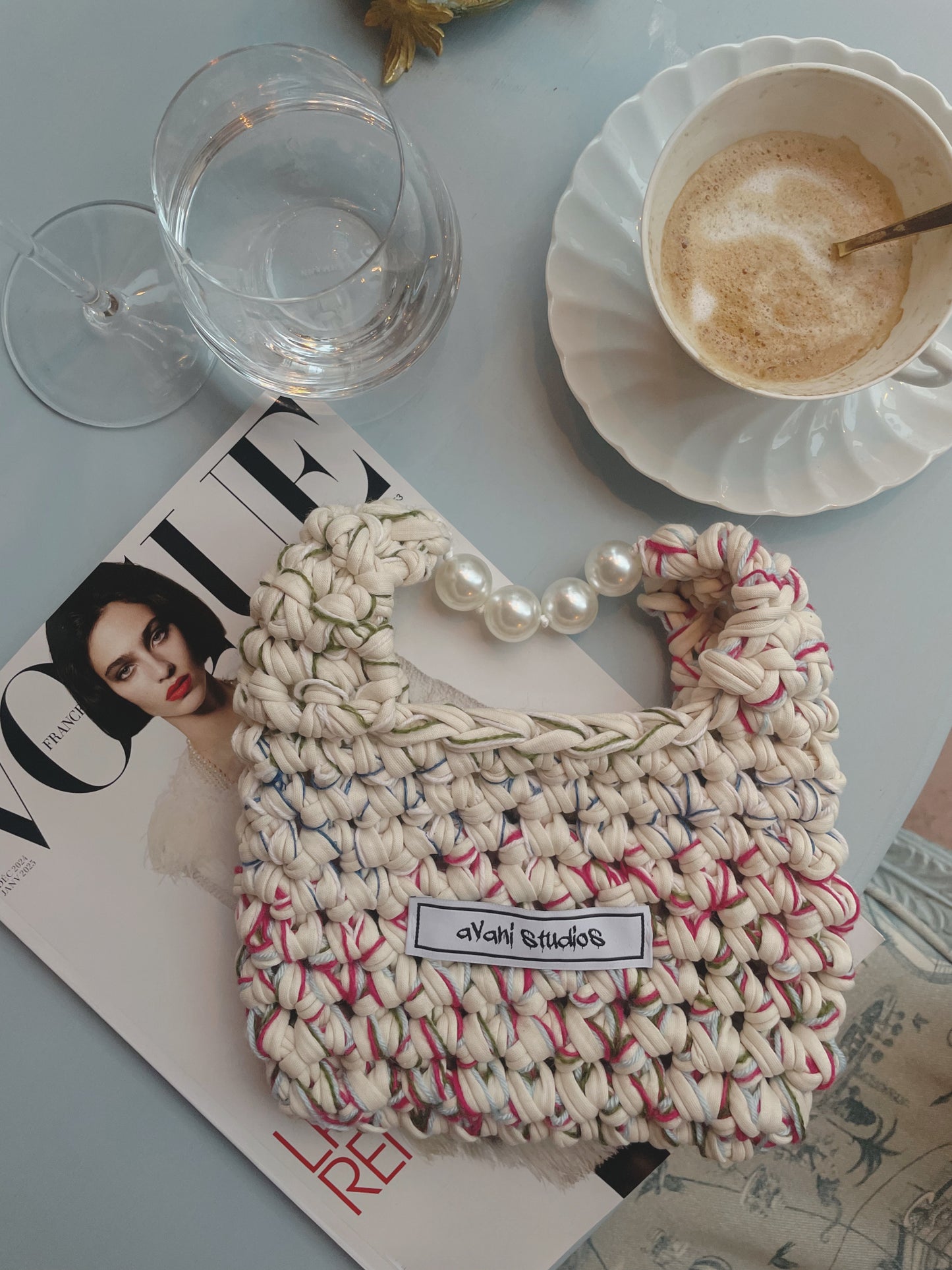 Aurora Handbag Small - Beige & multicolor