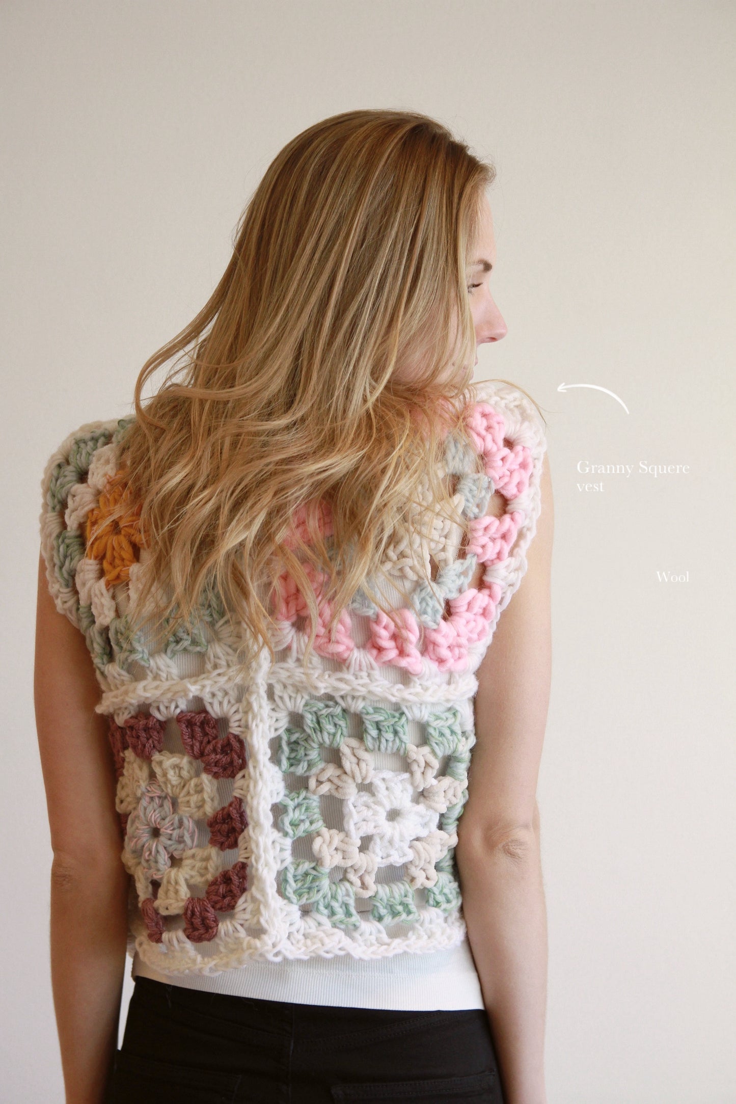 Bestemorrute vest - Pastell