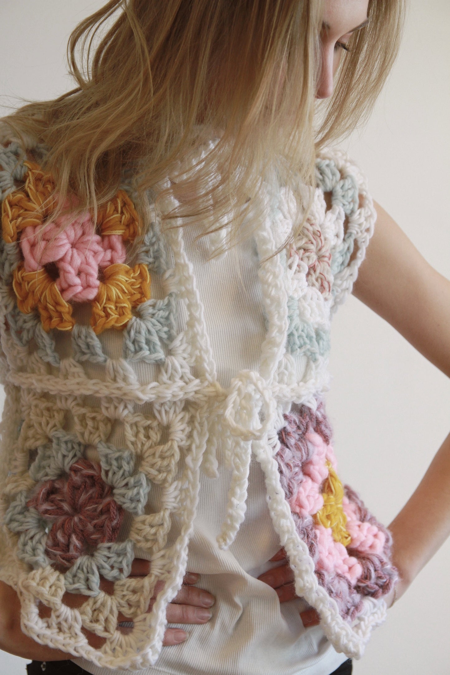 Bestemorrute vest - Pastell