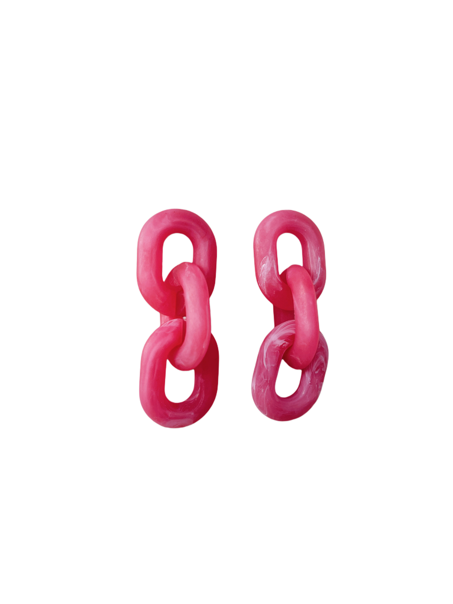 Chain Earrings - Pink