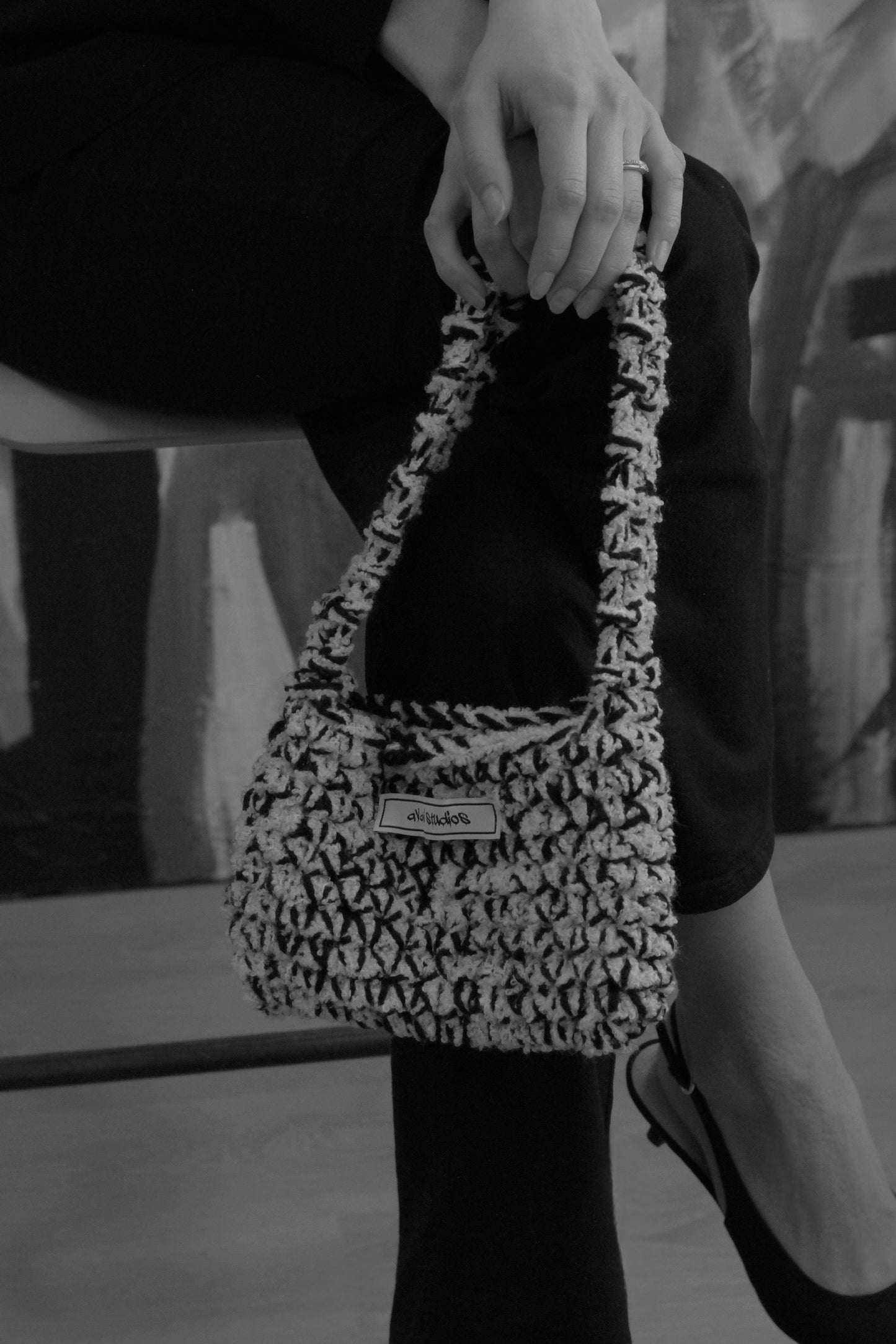 «Helena» Handbag- Black&White
