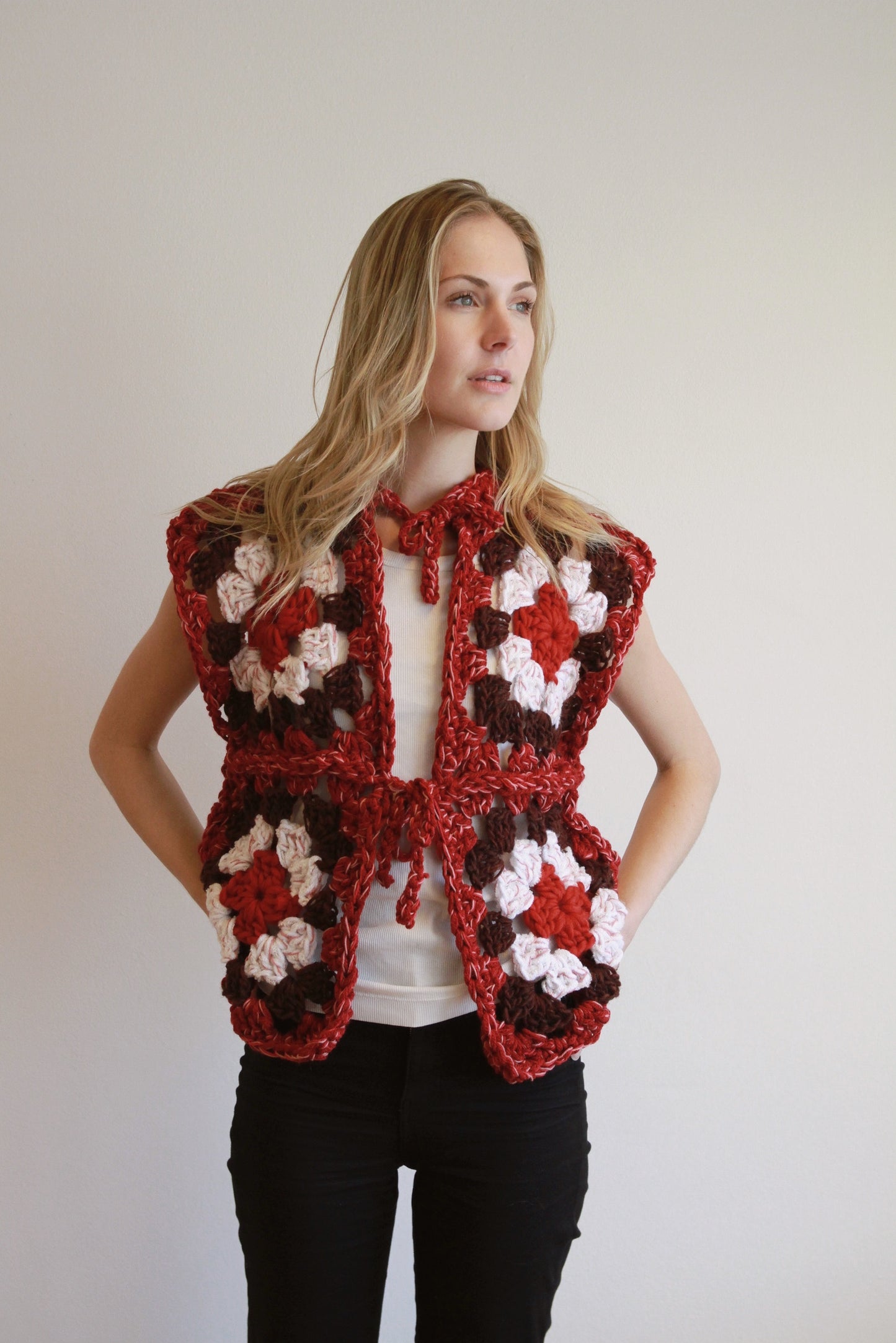 Bestemorrute vest - Burgunder