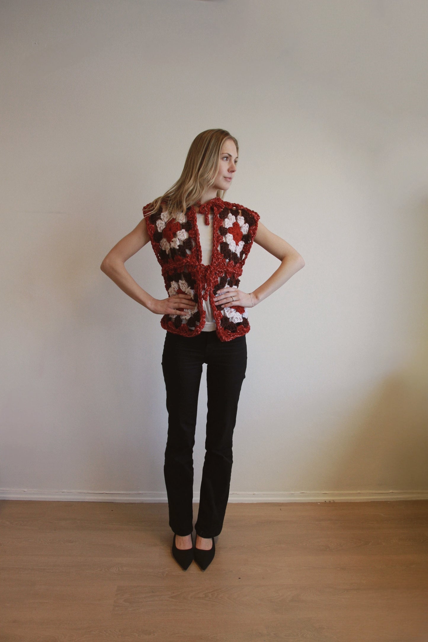 Bestemorrute vest - Burgunder